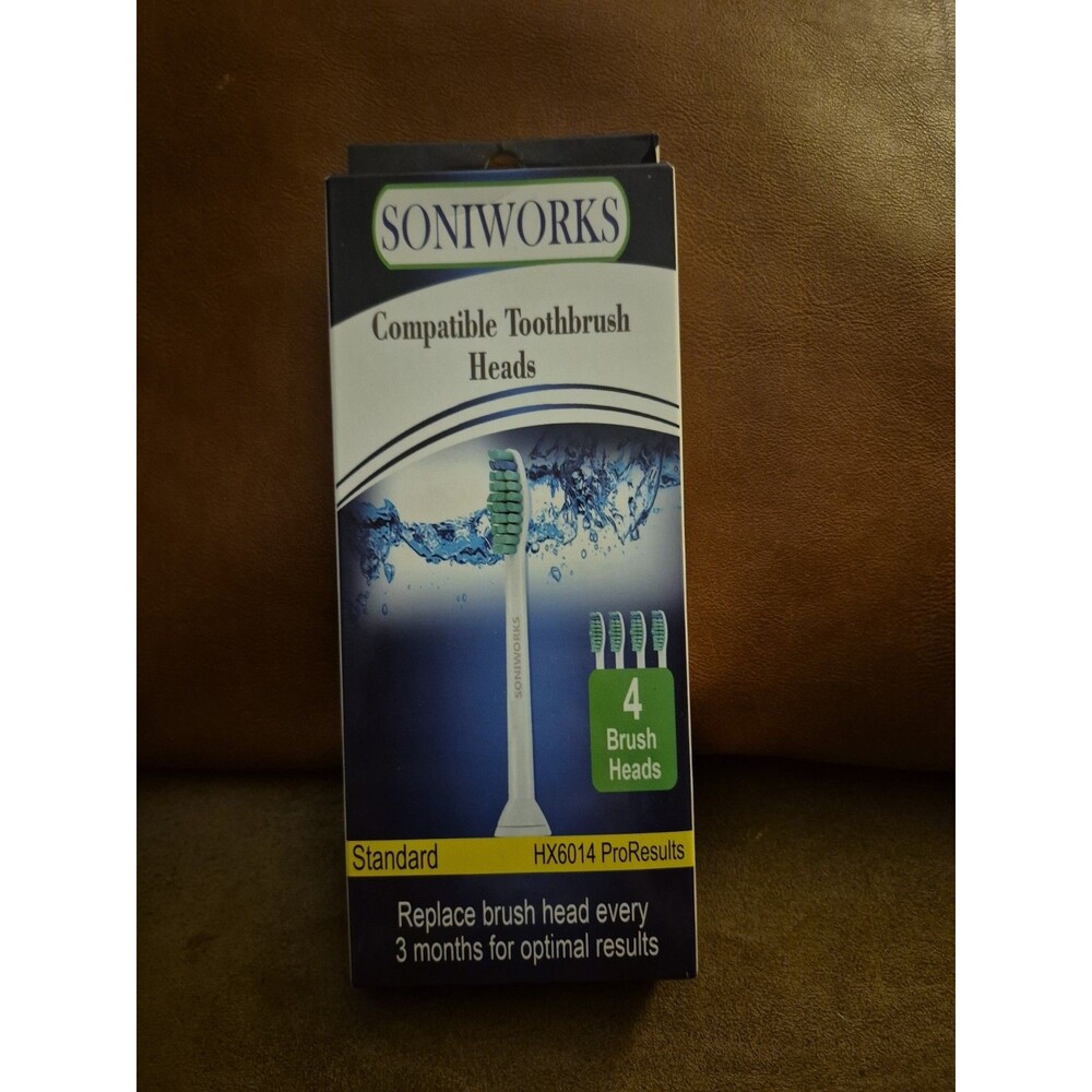 New In Box Philips Sonicare HX6014/03 Simply Clean Toothbrush Head - 4 Count